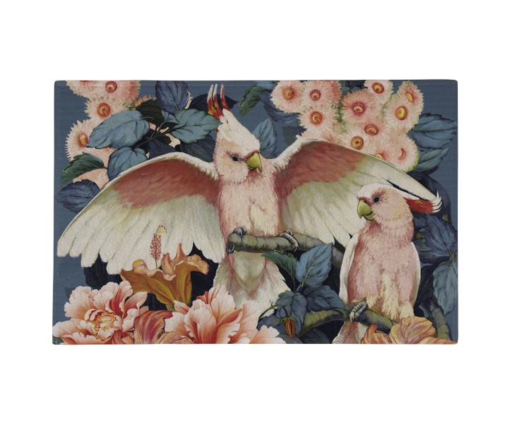 Barevná rohožka s květy a papoušky Cockatoo - 75*50*1cm Mars & More 