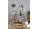 Bílý antik kovový regál s košíky Fil de Fer - 76*24*122cm Chic Antique