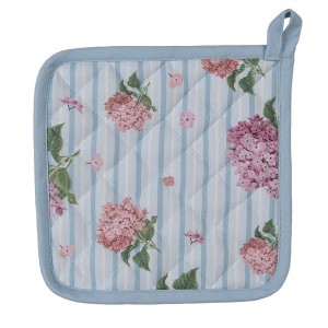 Bavlněná dětská chňapka podložka s květy hortenzie Vintage Grace - 16*16 cm