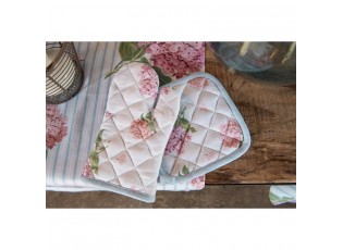 Bavlněná dětská chňapka podložka s květy hortenzie Vintage Grace - 16*16 cm