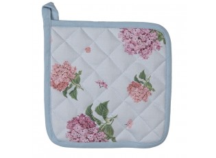 Bavlněná chňapka / podložka s květy hortenzie Vintage Grace - 20*20cm