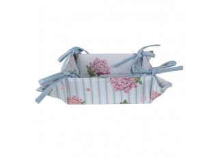 Bavlněný košík na pečivo s květy hortenzie Vintage Grace - 35*35*8cm