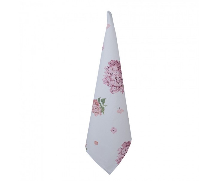 Bavlněná utěrka s květy hortenzie Vintage Grace II - 50*70 cm Clayre & Eef