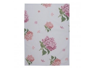 Bavlněná utěrka s květy hortenzie Vintage Grace II - 50*70 cm