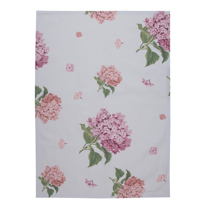 Bavlněná utěrka s květy hortenzie Vintage Grace II - 50*70 cm Clayre & Eef Bavlněná utěrka s květy hortenzie Vintage Grace II - 50*70 cm Clayre & Eef