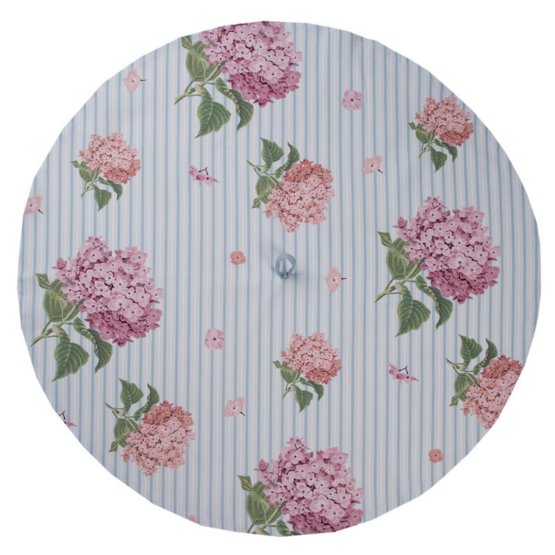 Bavlněná kulatá utěrka s květy hortenzie Vintage Grace - Ø 80cm Clayre & Eef Bavlněná kulatá utěrka s květy hortenzie Vintage Grace - Ø 80cm Clayre & Eef