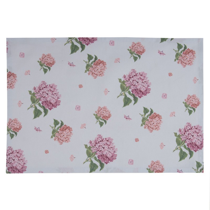 6ks bavlněné prostírání s květy hortenzie Vintage Grace - 48*33cm Clayre & Eef 6ks bavlněné prostírání s květy hortenzie Vintage Grace - 48*33cm Clayre & Eef