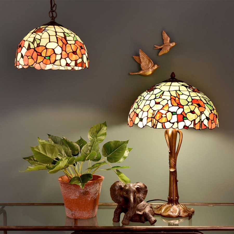 Stolní lampa Tiffany Esmée - Ø 40*63 cm E27/2*60W Clayre & Eef Stolní lampa Tiffany Esmée - Ø 40*63 cm E27/2*60W Clayre & Eef