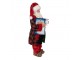 Vánoční dekorace Santa v županu s bačkorkama - 16*8*28 cm Clayre & Eef