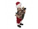 Vánoční dekorace Santa Claus v pracovním držící houpacího koníka - 16*8*28 cm Clayre & Eef