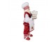 Vánoční dekorace Santa cukrář s perníkovou chaloupkou - 16*8*28 cm Clayre & Eef
