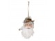Závěsná dekorace hlava Santa s bílou čepicí - 10*9*28 cm Clayre & Eef