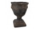 Granitový antik dekorativní květináč s hlavou lva - Ø 31*41 cm Clayre & Eef