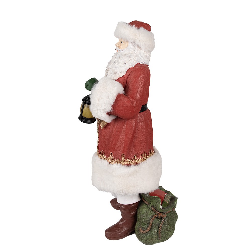 Dekorace Santa s LED světýlkem v lucerně - 21*18*45 cm / AG13 Clayre & Eef Dekorace Santa s LED světýlkem v lucerně - 21*18*45 cm / AG13 Clayre & Eef