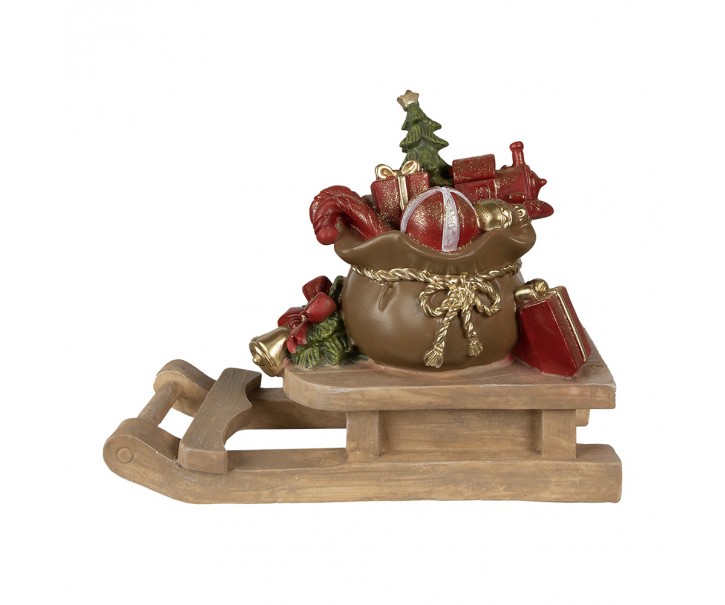 Dekorace vánoční dárky na saních - 38*16*29 cm Clayre & Eef