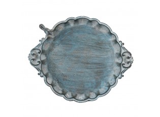 Modré plechové dekorační krmítko pro ptáčky House Blue - 37*29*5 cm
