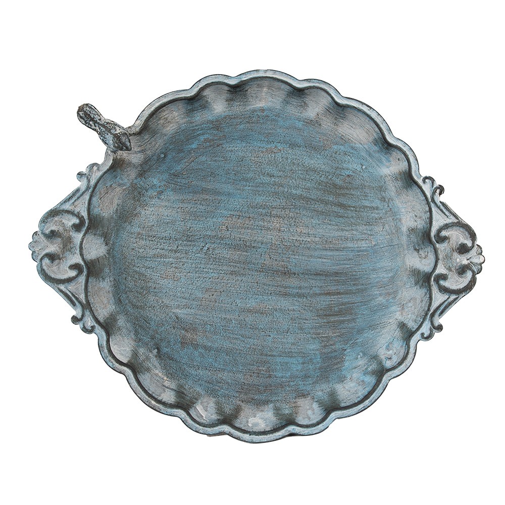 Modré plechové dekorační krmítko pro ptáčky House Blue - 37*29*5 cm Clayre & Eef Modré plechové dekorační krmítko pro ptáčky House Blue - 37*29*5 cm Clayre & Eef