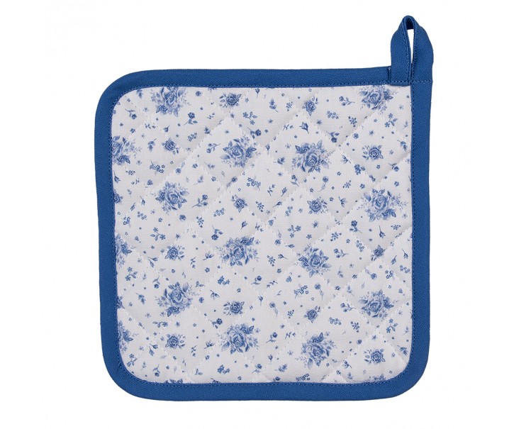 Bavlněná chňapka - podložka Blue Rose Blooming - 20*20 cm Clayre & Eef