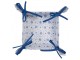 Bavlněný košík s modrými růžičkami Blue Rose Blooming - 35*35*8 cm Clayre & Eef