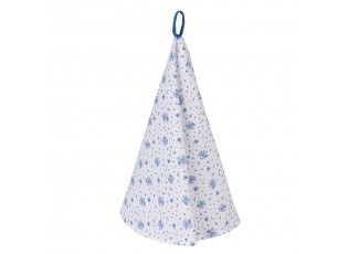 Bavlněná utěrka s modrými růžičkami Blue Rose Blooming - Ø 80 cm