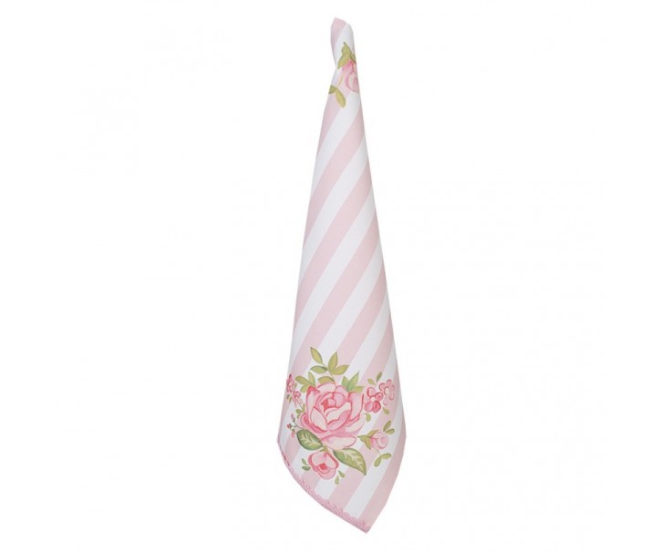 Bavlněná kuchyňská utěrka s květy růže Sweet Roses - 50*70cm Clayre & Eef