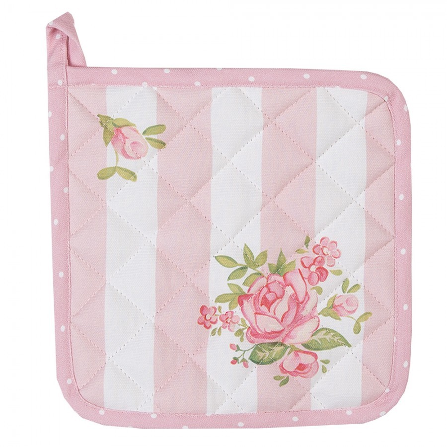 Bavlněná dětská chňapka - podložka s květy růže Sweet Roses - 16*16cm