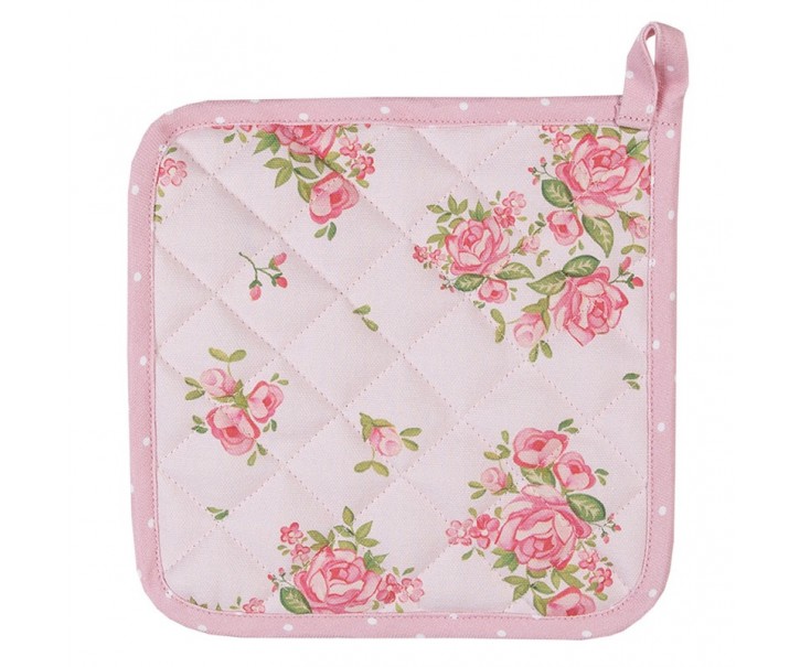 Bavlněná kuchyňská chňapka - podložka s květy růže Sweet Roses - 20*20cm