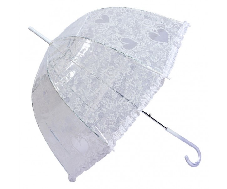 Průhledný dámský deštník s krajkovým vzorem Lace - Ø 80*80 cm Juleeze