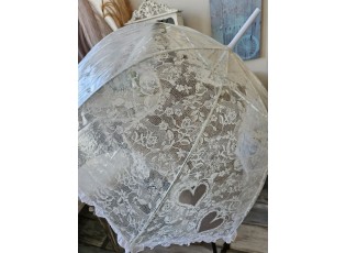 Průhledný dámský deštník s krajkovým vzorem Lace - Ø 80*80 cm