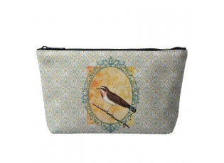 Zelená toaletní taštička s ptáčkem Bird - 26*6*16 cm