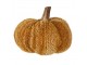 Oranžová textilní dekorace dýně Pumpkin - Ø 15*13 cm Clayre & Eef
