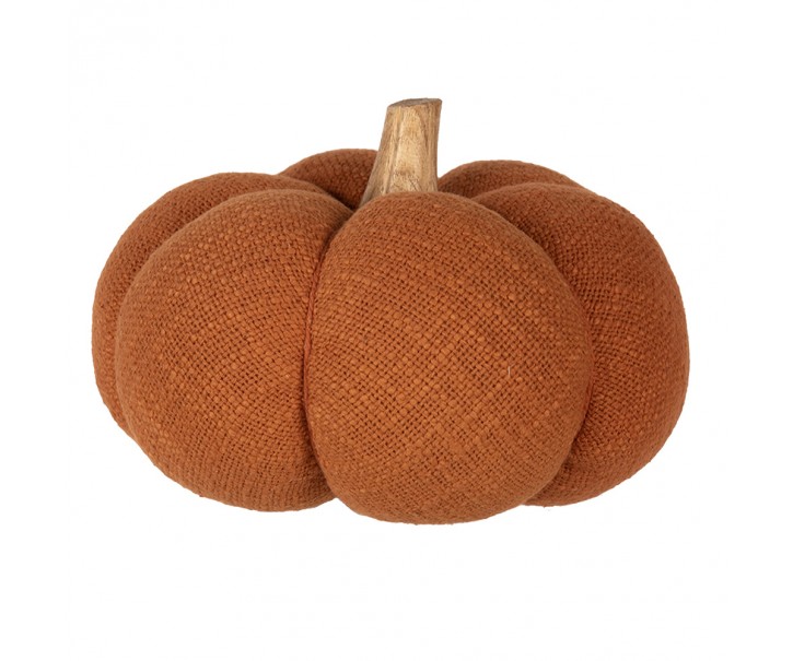 Oranžová textilní dekorace Pumpkin - Ø 20*14 cm