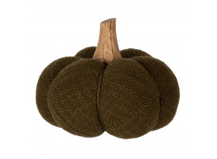 Zelená textilní dekorace dýně Pumpkin - Ø 15*13 cm