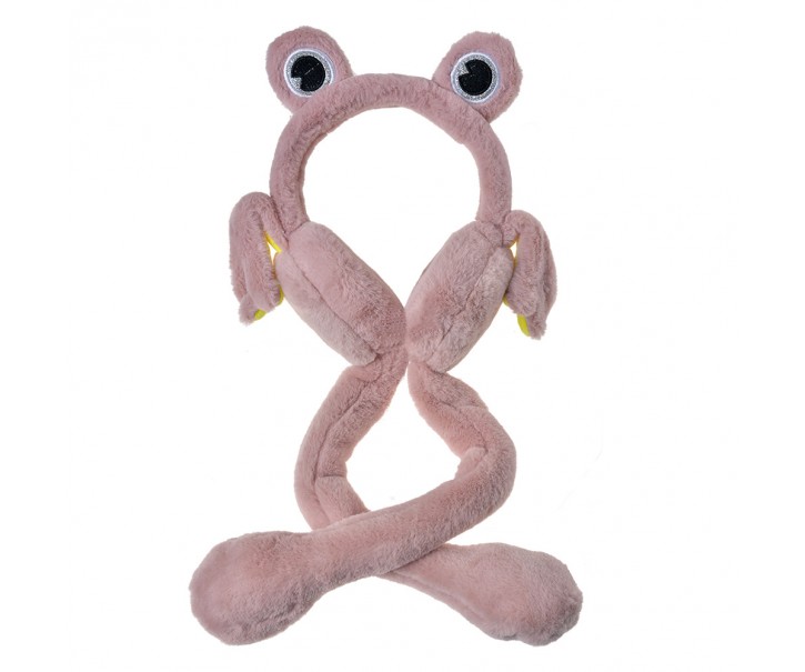 Růžové dětské klapky na uši pohyblivé uši Clayre & Eef