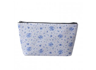 Toaletní taštička s modrými růžičkami Blue Rose Blooming - 26*6*16 cm