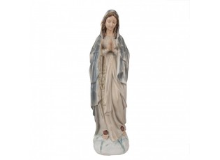 Modro-béžová dekorace soška panenky Marie - 11*8*35 cm