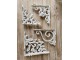 Krémová litinová konzole s lístky - 14*2*12cm Chic Antique