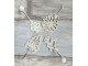 Béžový antik nástěnný háček s ornamentem a porcelánovou knopkou - 6*5*16cm Chic Antique