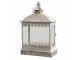 Krémová antik kovová lucerna Fleur-de-lis - 35*20*66 cm Chic Antique