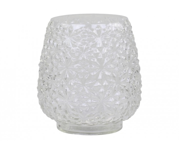 Transparentní skleněná dekorační váza / svícen Drea - Ø 14*15cm Chic Antique
