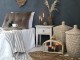Béžovo - taupe pruhovaný pléd s třásněmi Stripes - 130*170 cm Chic Antique