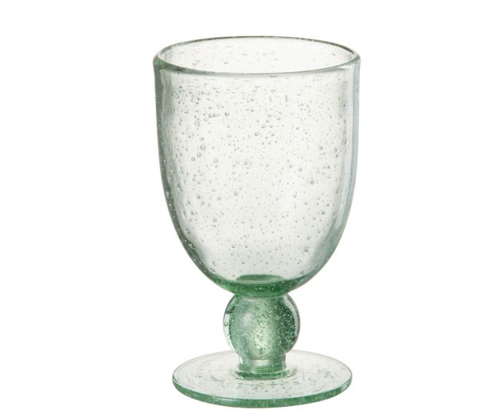 Zelená sklenička na víno s bublinkami Wine Lisboa green - Ø9*15cm / 370ml J-Line by Jolipa