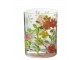 Sklenička na vou s barevnými květy Floral glass - Ø8*10cm / 280ml J-Line by Jolipa