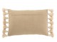 Taupe polštář se střapci a výplní Pompom - 50*35cm J-Line by Jolipa