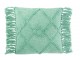 Tyrkysový polštář s třásněmi a výplní Rhombus - 50*50cm J-Line by Jolipa
