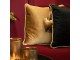 Černý sametový polštář obšitý krouceným zlatým provázkem Velvet black - 45*10*45cm Mars & More 