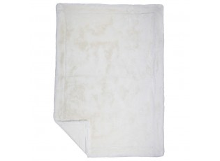 Bílý plyšový měkoučký pléd Soft Teddy White Off - 130*180cm 