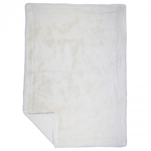 Bílý plyšový měkoučký pléd Soft Teddy White Off - 130*180cm 
