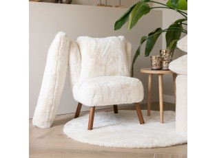 Bílý plyšový měkoučký kulatý koberec Soft Teddy White Off - Ø 120cm 