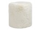 Bílý plyšový měkoučký kulatý puf Soft Teddy White Off - Ø 40*45cm Mars & More 